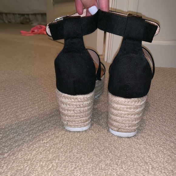 AMD Black Platform Sandals - Picture 5 of 7